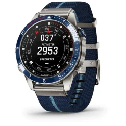 Garmin MARQ® Captain (Gen 2) 46mm Titanium Case Blue Ceramic Bezel Strap Watch