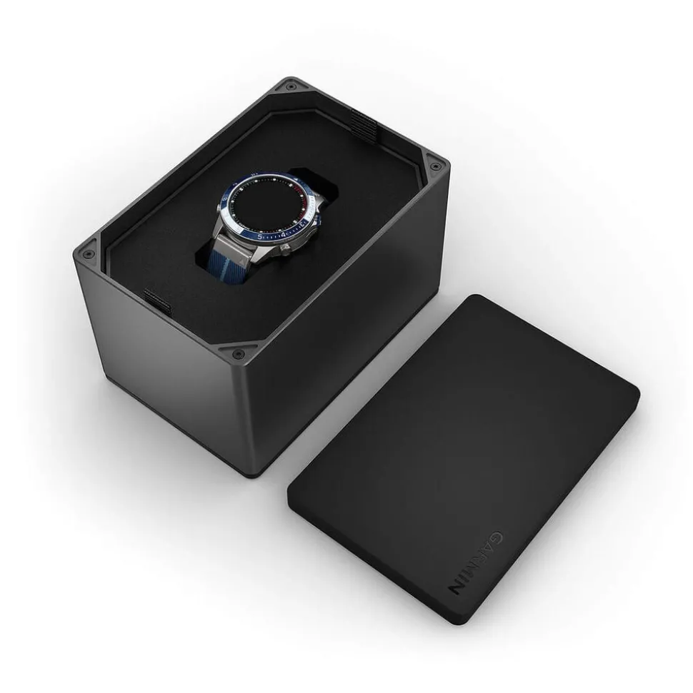 Garmin MARQ® Captain (Gen 2) 46mm Titanium Case Blue Ceramic Bezel Strap Watch
