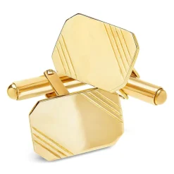 Gents Gold-Plated and Sterling Silver Cufflinks