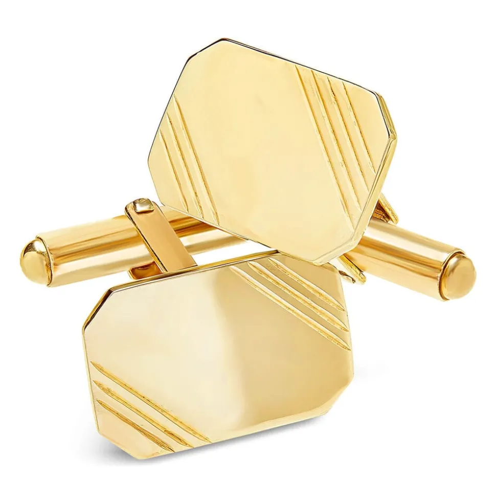 Gents Gold-Plated and Sterling Silver Cufflinks