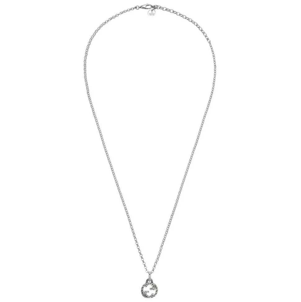 Gucci Aureco Silver Interlock Pendant