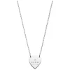 Gucci 48cm Trademark Silver Heart Pendant