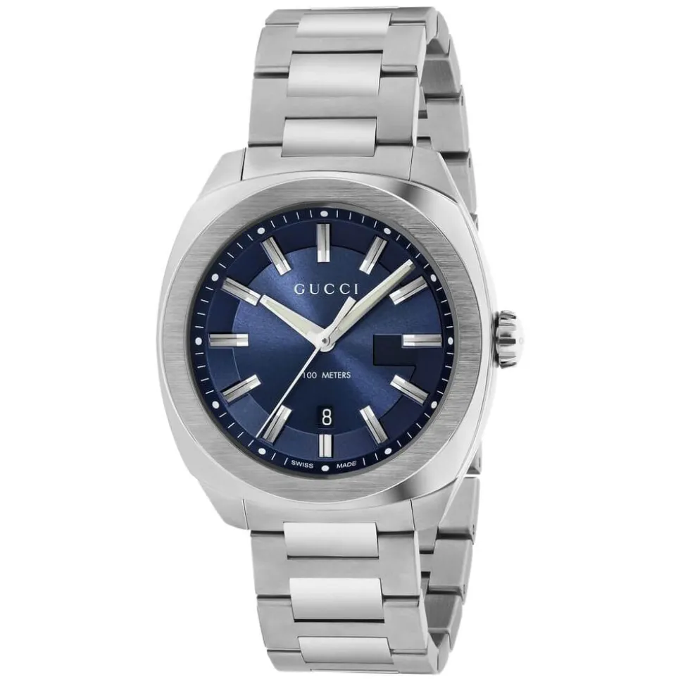 Gucci GG2570 G-Frame Men's Blue Dial Stainless Steel Watch