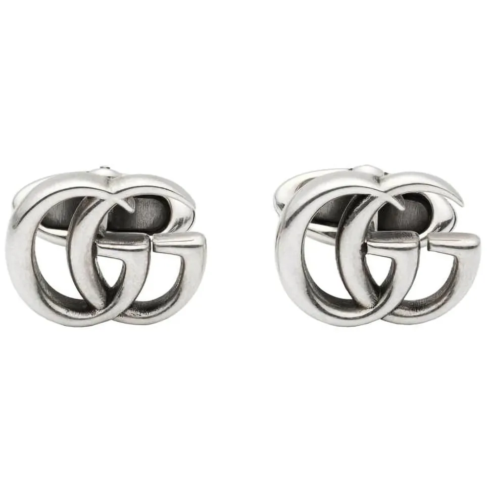 Gucci GG Marmont Aged Silver Cufflinks