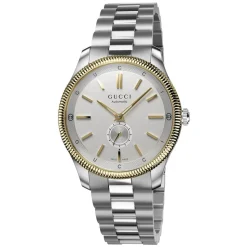Gucci G-Timeless Automatic 40mm Silver Dial Steel Bracelet Watch