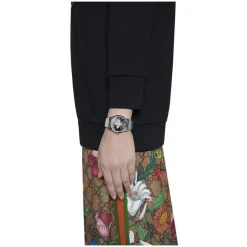 Gucci G-Timeless 38mm Black Dial Steel Bracelet Watch