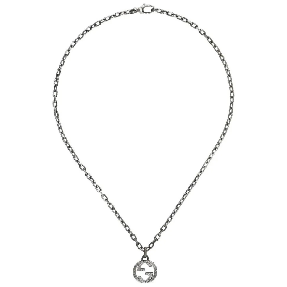 Gucci Interlocking 45cm Key Silver Necklace