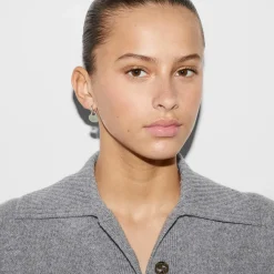 Gucci Trademark Heart Pendant Hoop Earrings