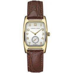 Hamilton American Classic Boulton Quartz 27mm x 31,6mm White Dial Brown Leather Strap Watch