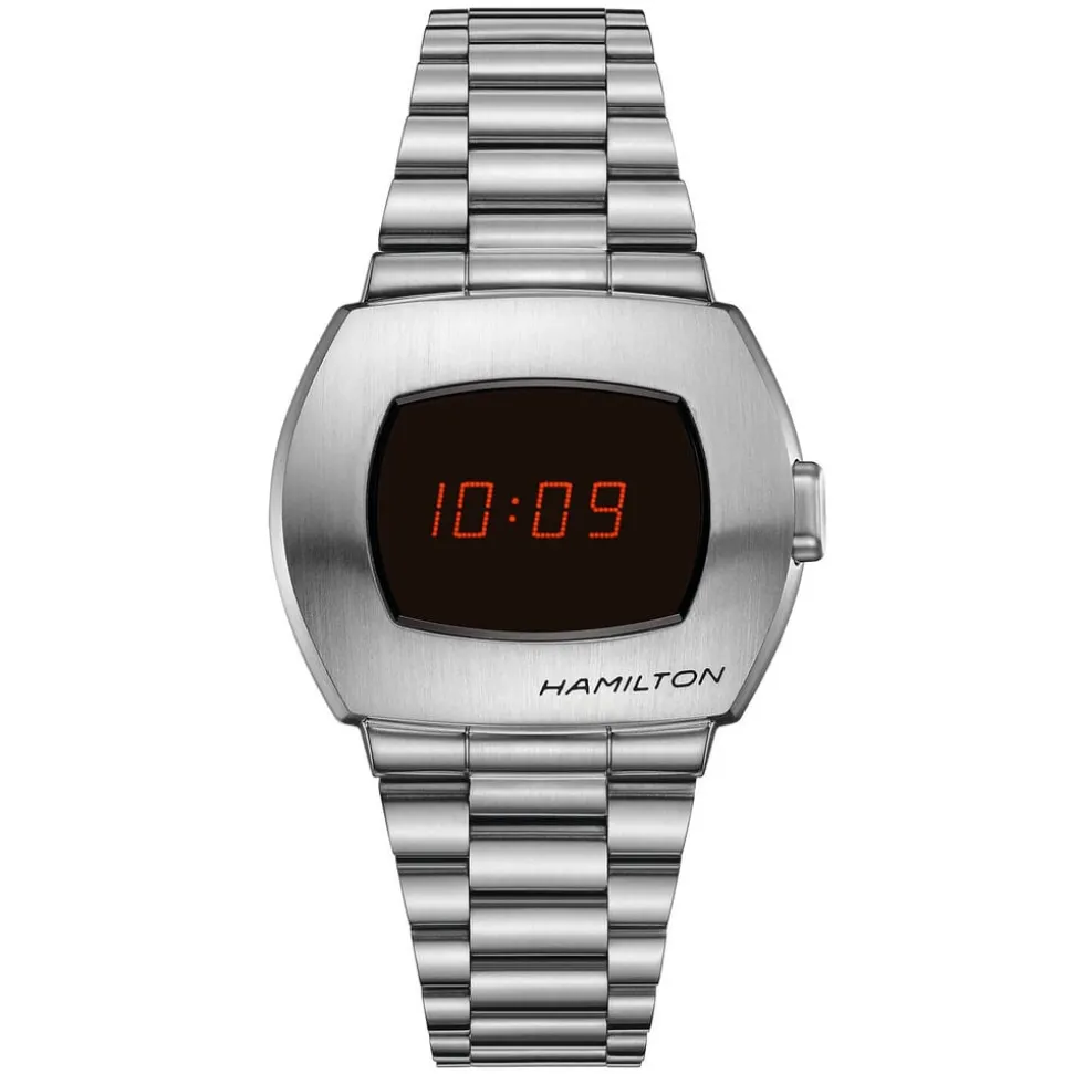 Hamilton American Classic PSR Digital Quartz 41mm x 35mm Dial Steel Case & Bracelet Watch