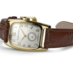 Hamilton American Classic Boulton Quartz 27mm x 31,6mm White Dial Brown Leather Strap Watch