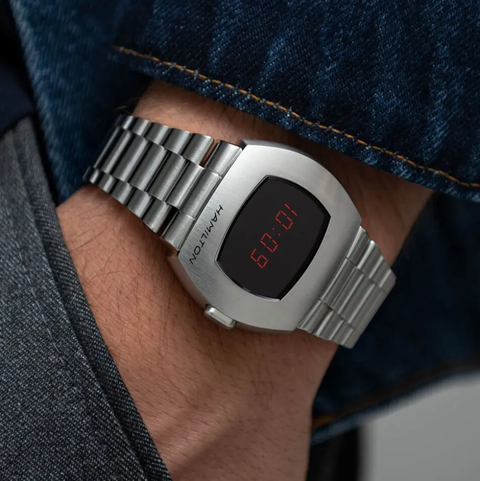 Hamilton American Classic PSR Digital Quartz 41mm x 35mm Dial Steel Case & Bracelet Watch