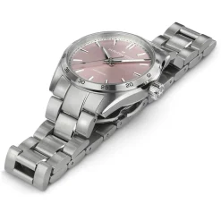 Hamilton Jazzmaster Performer Auto 34mm Pink Dial Steel Bracelet Watch
