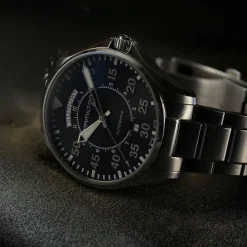 Hamilton Khaki Aviation Pilot Day Date Auto 42mm Black Dial Steel Case & Bracelet Watch