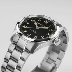 Hamilton Khaki Field Murph 38mm Black Dial Steel Case & Bracelet Watch