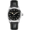 Hamilton Khaki Field "Murph" 38mm Black Dial Steel Case Leather Strap Watch