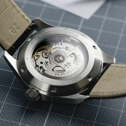Hamilton Khaki Field "Murph" 38mm Black Dial Steel Case Leather Strap Watch