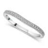 Kathy de Stafford 18ct White Gold Milgrain Dip Ring 0.11ct