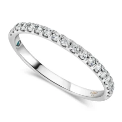 Kathy de Stafford 18ct White Gold "Alannah" Claw Set Diamond 0.20ct Wedding Ring