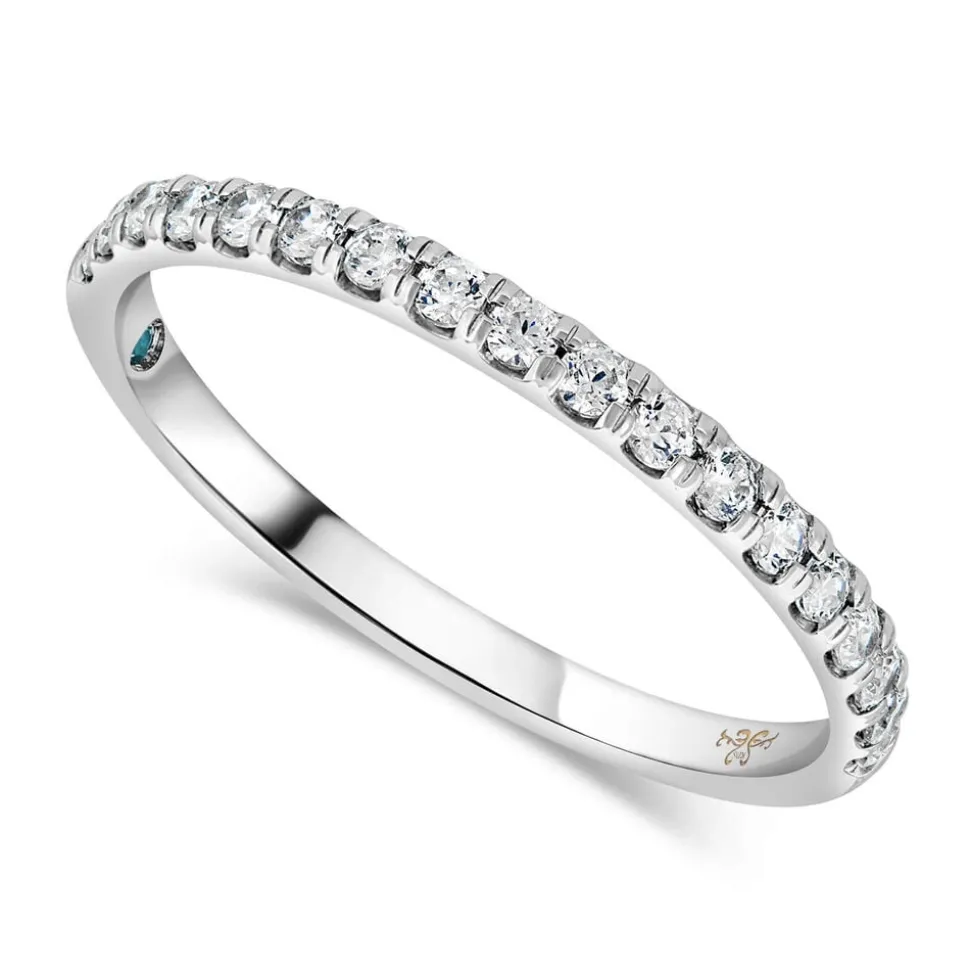 Kathy de Stafford 18ct White Gold "Alannah" Claw Set Diamond 0.20ct Wedding Ring