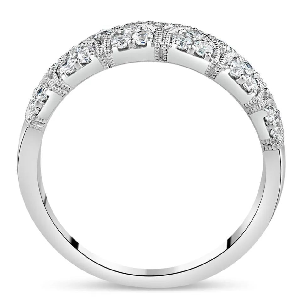 Kathy De Stafford 18ct White Gold 0.50 Carat Diamond Antique Pave Ring