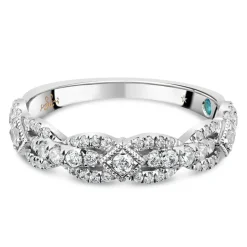 Kathy De Stafford 18ct White Gold 0.50 Carat Diamond Interlocking Pave Ring