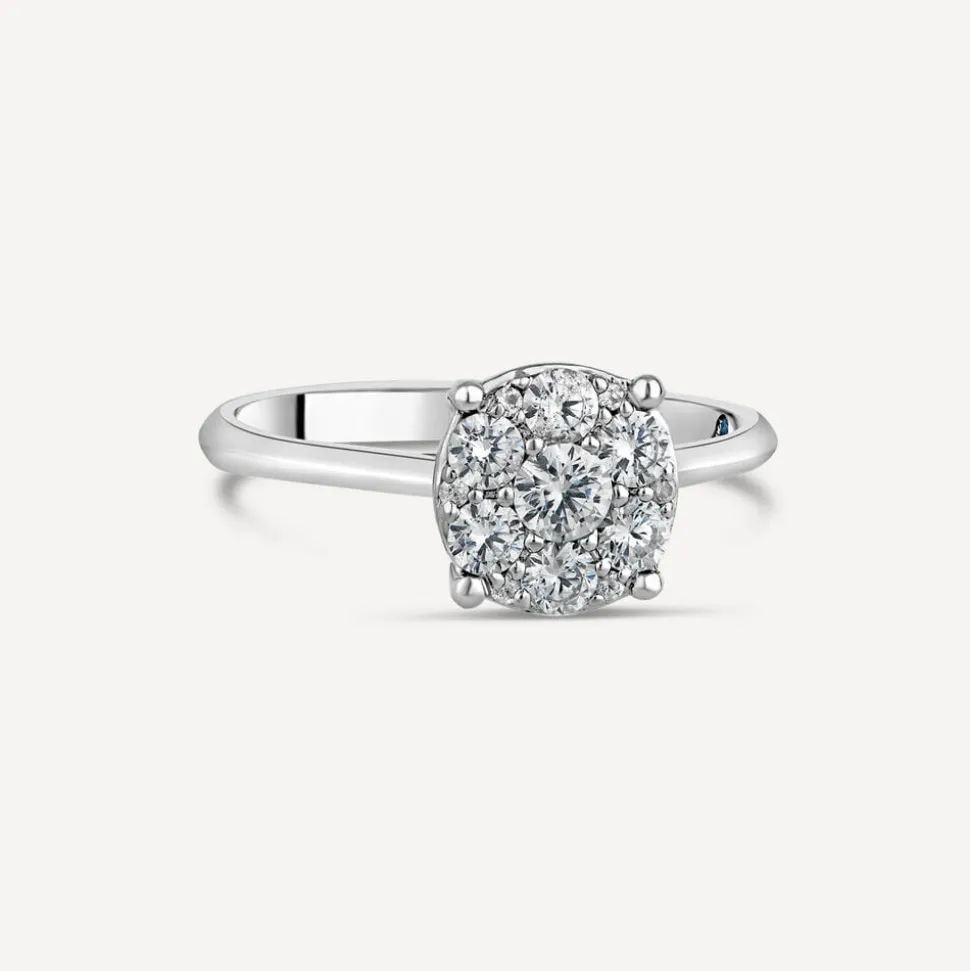 Kathy de Stafford 18ct White Gold Rosie Round Cluster 0.50ct Diamond Ring