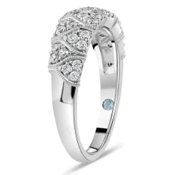Kathy De Stafford 18ct White Gold 0.50 Carat Diamond Antique Pave Ring