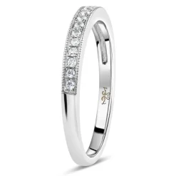 Kathy De Stafford 18ct White Gold 0.15 Carat Diamond Grain Setting Ring
