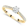Kathy De Stafford 18ct Yellow Gold ''Simone'' 6 Stone Diamond Solitaire Shoulders 0.50ct Ring