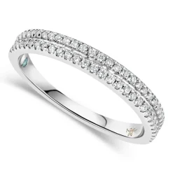 Kathy De Stafford's 18ct White Gold 0.25ct Diamond Double Row Ring