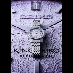 King Seiko KSK 6L &lsquo;Tenjin-Fuji Violet&rsquo; 38.6mm Dial Stainless Steel Bracelet Watch
