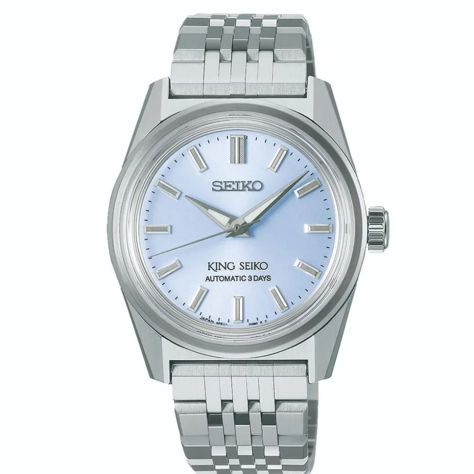 King Seiko KSK 6R Preppy Blue 36mm Dial Stainless Steel Bracelet Watch