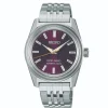 King Seiko KSK 6R Preppy Burgundy 36.1mm Dial Stainless Steel Bracelet Watch