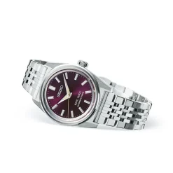 King Seiko KSK 6R Preppy Burgundy 36.1mm Dial Stainless Steel Bracelet Watch