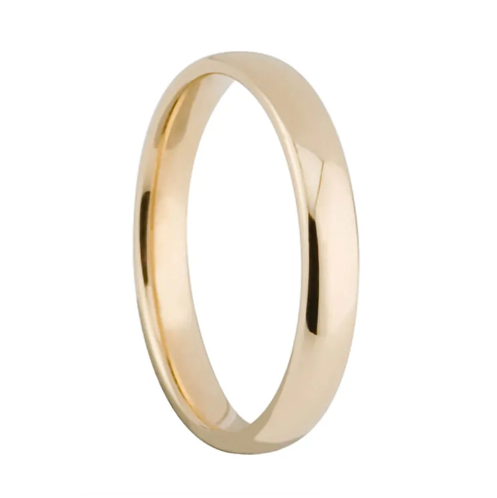 Ladies' 18ct gold 3mm classic court wedding band