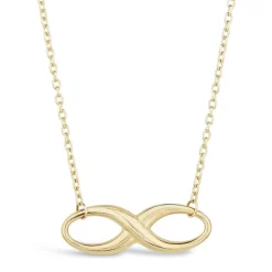 Ladies 9ct Plain Infinity Chain Necklace