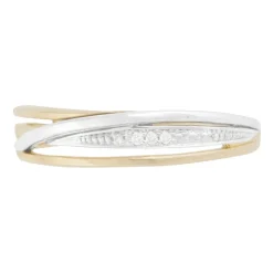Ladies' 9ct White and Yellow Gold Diamond Dress Ring