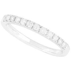 Ladies' 9ct White Gold and Diamond Claw Set Eternity Ring 0.25ct