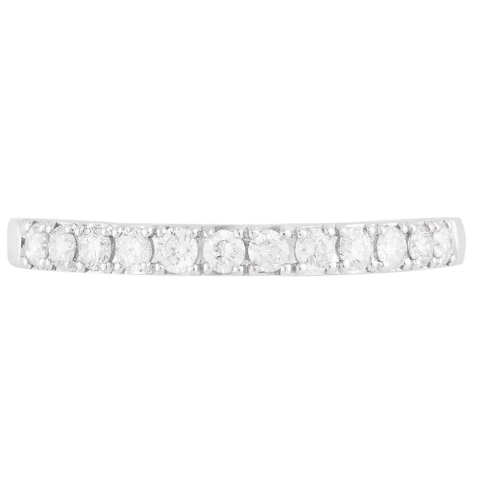 Ladies' 9ct White Gold and Diamond Claw Set Eternity Ring 0.25ct