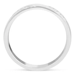 Ladies' 9ct White Gold Diamond Wave 3mm Wedding Ring