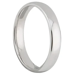 Ladies' 18ct white gold 3mm classic court wedding ring