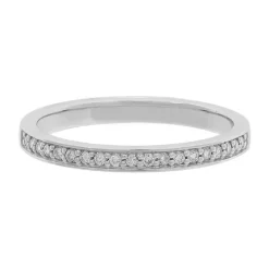 Ladies' Platinum 0.15 Carat Diamond 2.5mm Wedding Ring