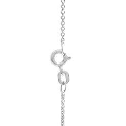 Ladies Silver Cubic Zirconia & Freshwater Pearl Twist Top Drop Necklace (Chain Included)