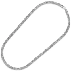 Ladies Sterling Silver Double Row Crystal necklace