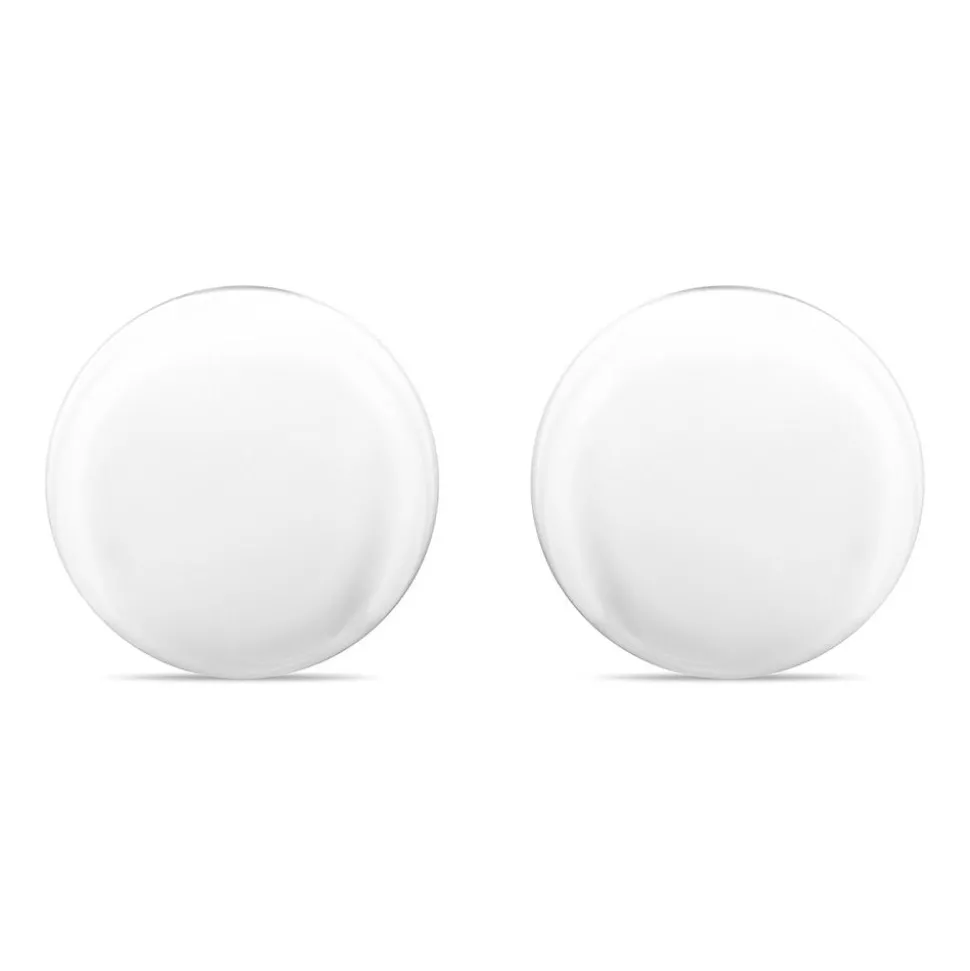 Ladies Sterling Silver Flat Polished Round 6mm Stud Earrings