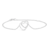 Ladies Sterling Silver Interlocking Heart Bracelet
