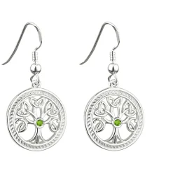 Ladies Sterling Silver 'Tree of Life' Earrings