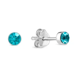 Little Treasure March Birthstone Children's Earrings