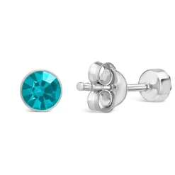 Little Treasure March Birthstone Children's Earrings